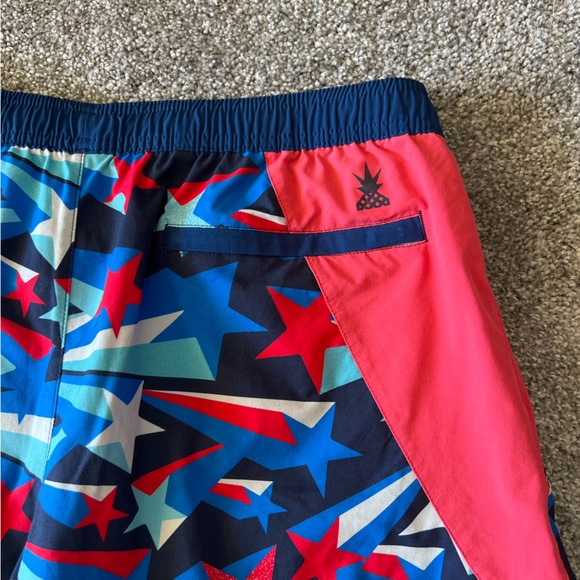 Chubbies swim trunks mens large red blue patriotic star drawstring beach - Picture 4 of 11